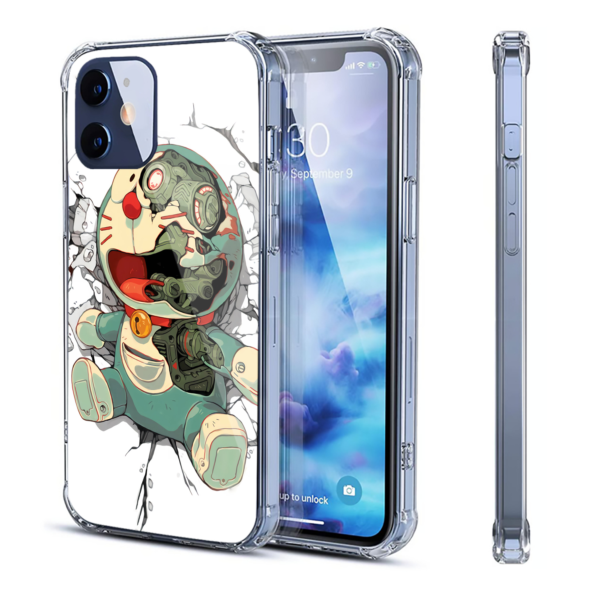 （画像用） ドラえもん Doraemon 【iPhone 12シリーズ対応】透明スマホケース（クリアソフトケース）